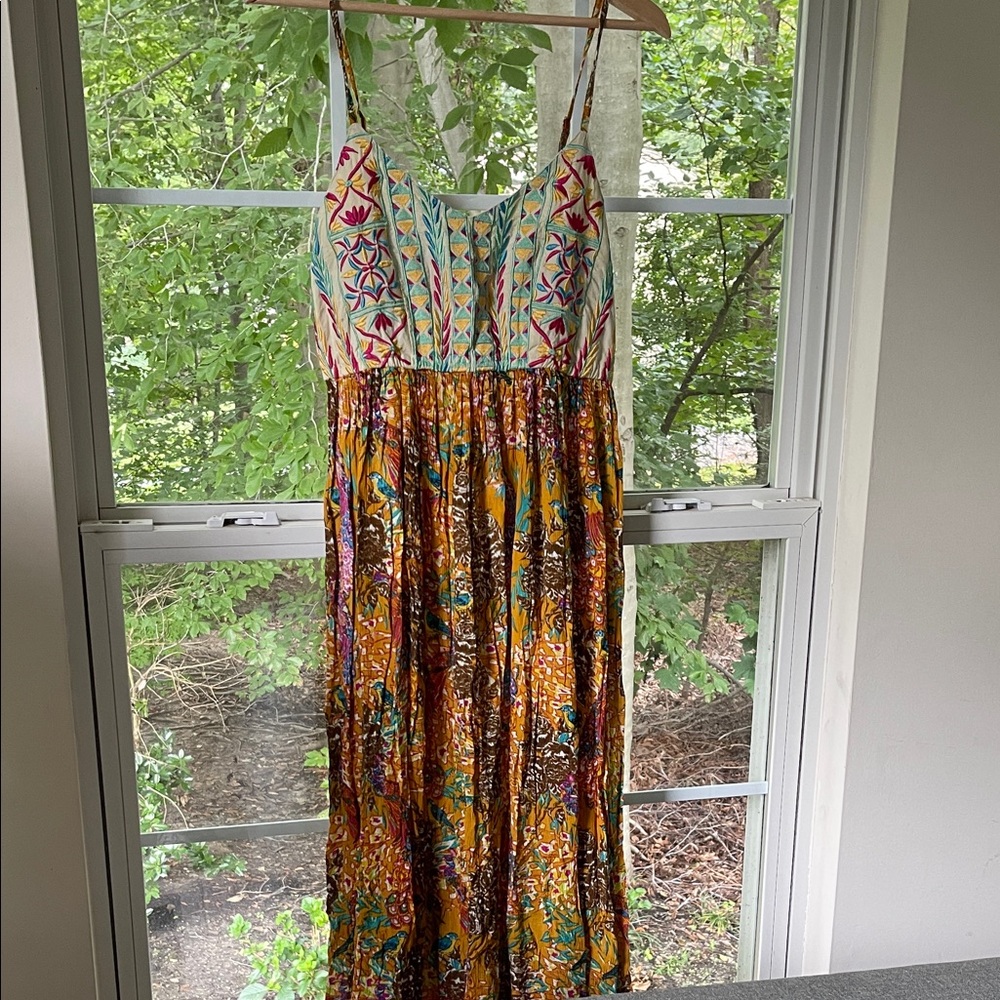 RAGA Multicolor Embroidered Maxi Dress